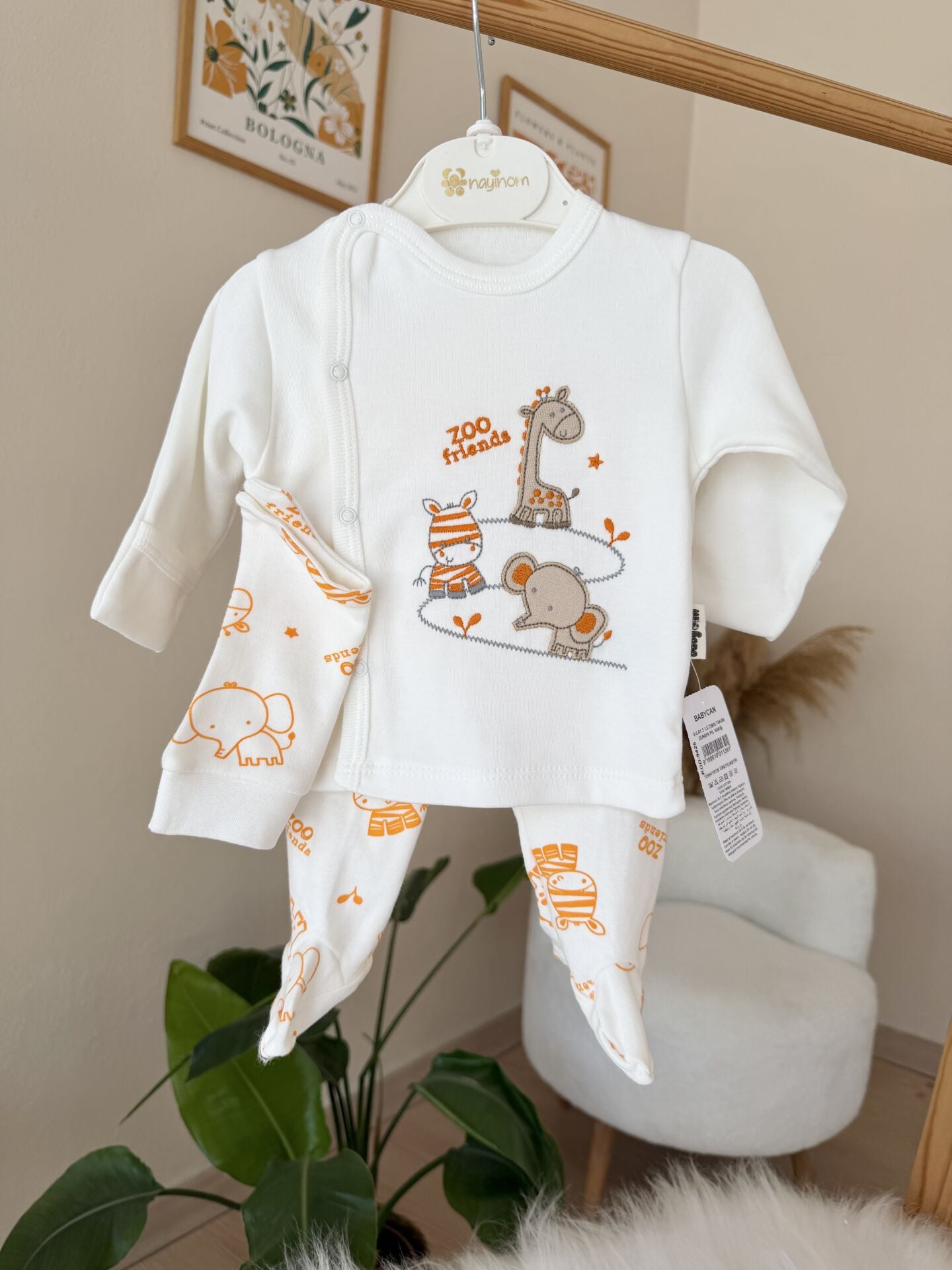 Turuncu sevimli hayvanlar 3’lü pratik takım