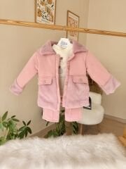 PREMİUM kürklü ceketli 3’lü takım