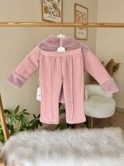 PREMİUM kürklü ceketli 3’lü takım