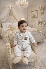 Yeşil ayıcık pijama takımı