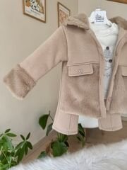 PREMİUM kürk ceketli 3’lü takım