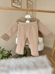 PREMİUM kürk ceketli 3’lü takım