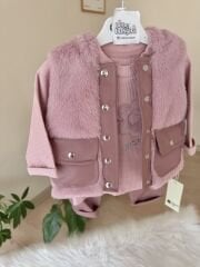 PREMİUM deri yelek ve pantolonlu 3’lü takım