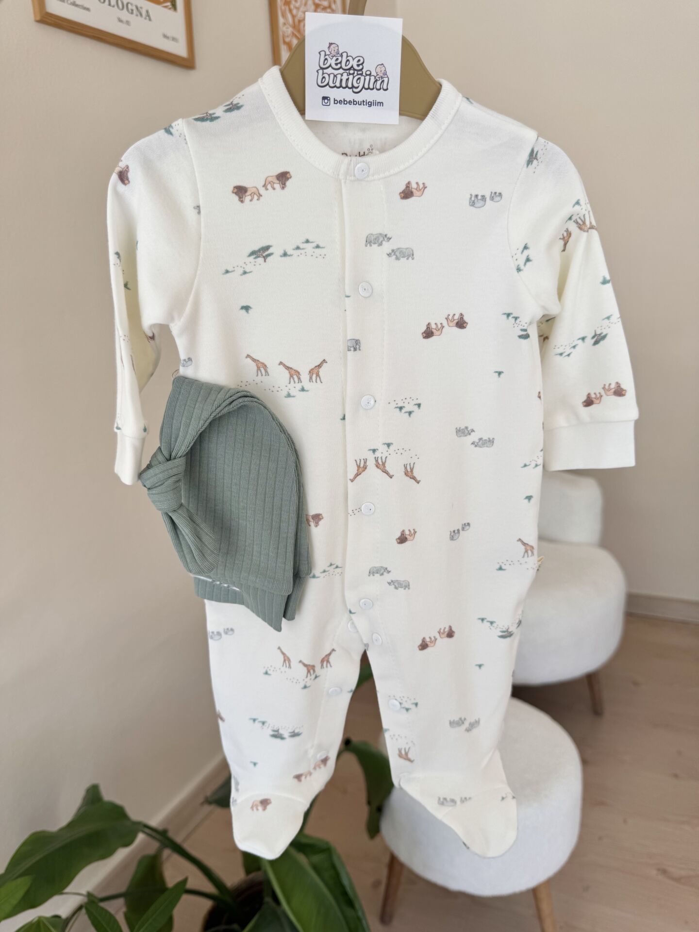 PREMİUM soft desen bereli tulum