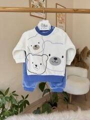 Mavi ayıcıklar kadife takım