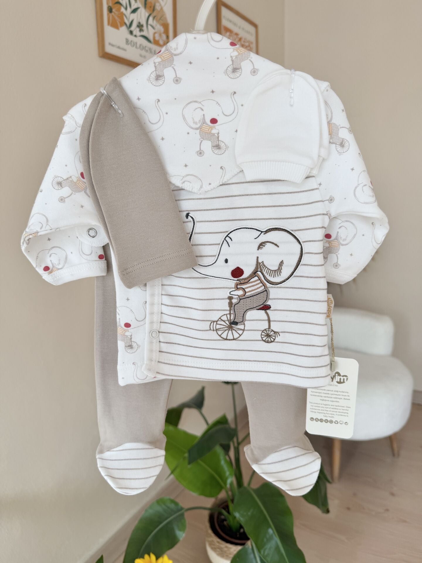 Kahve filli 5’li set