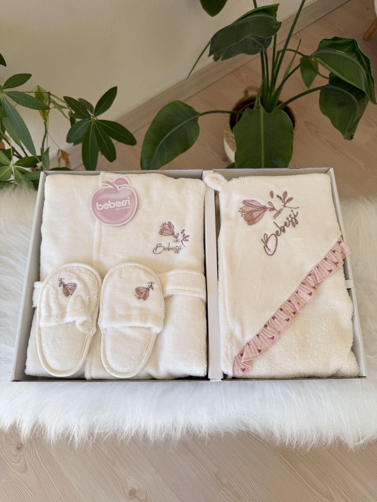 PREMIUM pembe desen banyo set