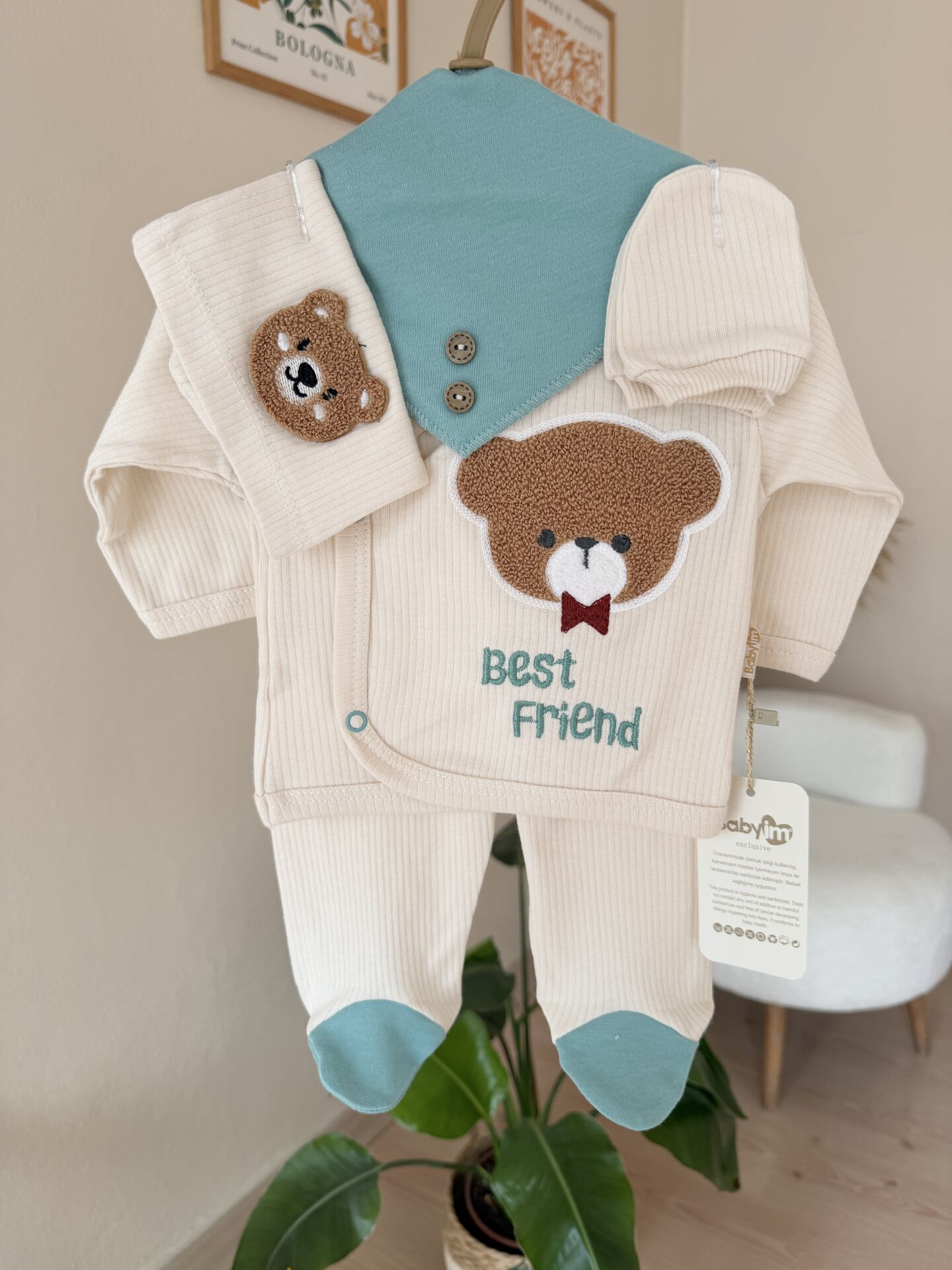 Yeşil ayıcıklı 5’li set