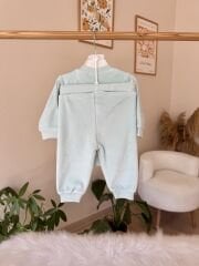 Yeşil tiger kadife takım