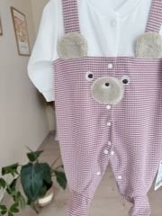 PREMİUM pembe ayıcık tulum