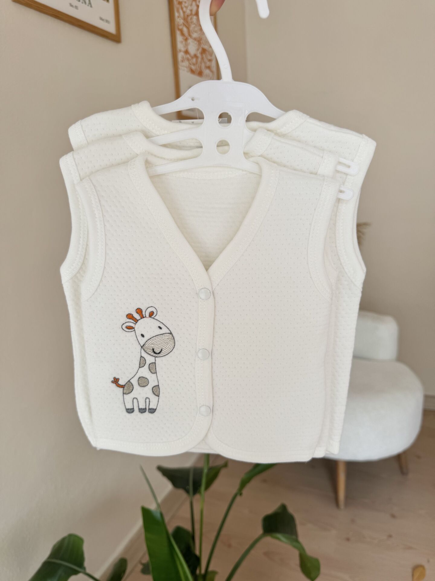 Zürafalı kapitone yelek