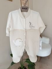 Lüx kalite bej kuşlu tulum