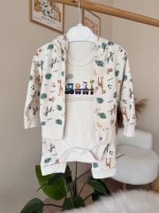 Safari hırkalı 3’lü takım