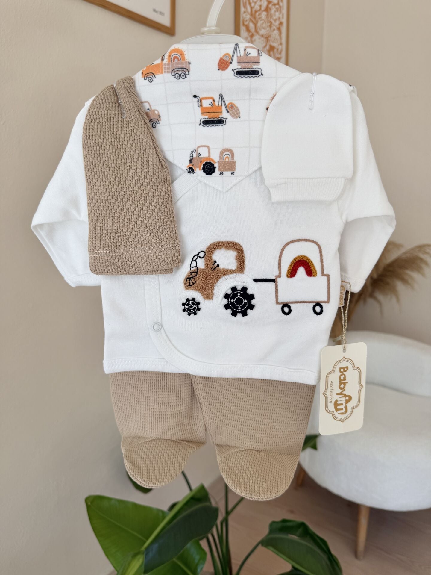 Kahve traktör 5’li set