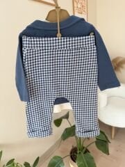 Lacivert papyonlu 3’lü hırkalı takım