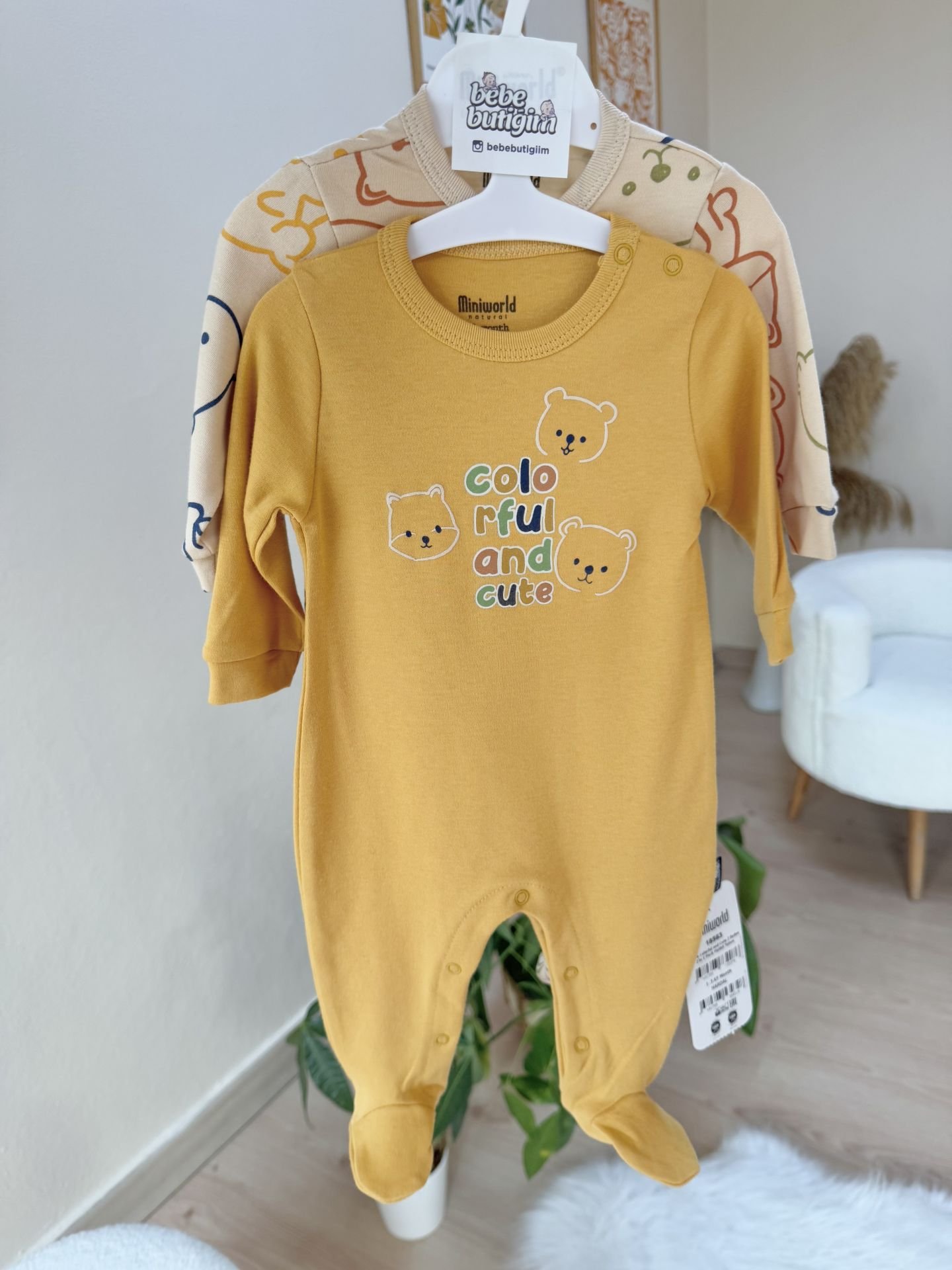 Sarı ayıcık 2’li tulum set