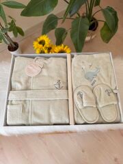 Premium yeşil balıklı banyo set