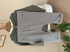 Yeşil papyonlu 3’lü hırkalı takım