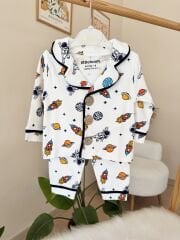 Lüx kalite gezegenli pijama takımı