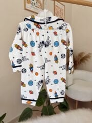 Lüx kalite gezegenli pijama takımı