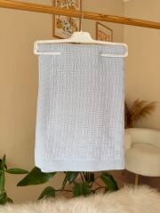 Bebe mavi Welsoft triko battaniye