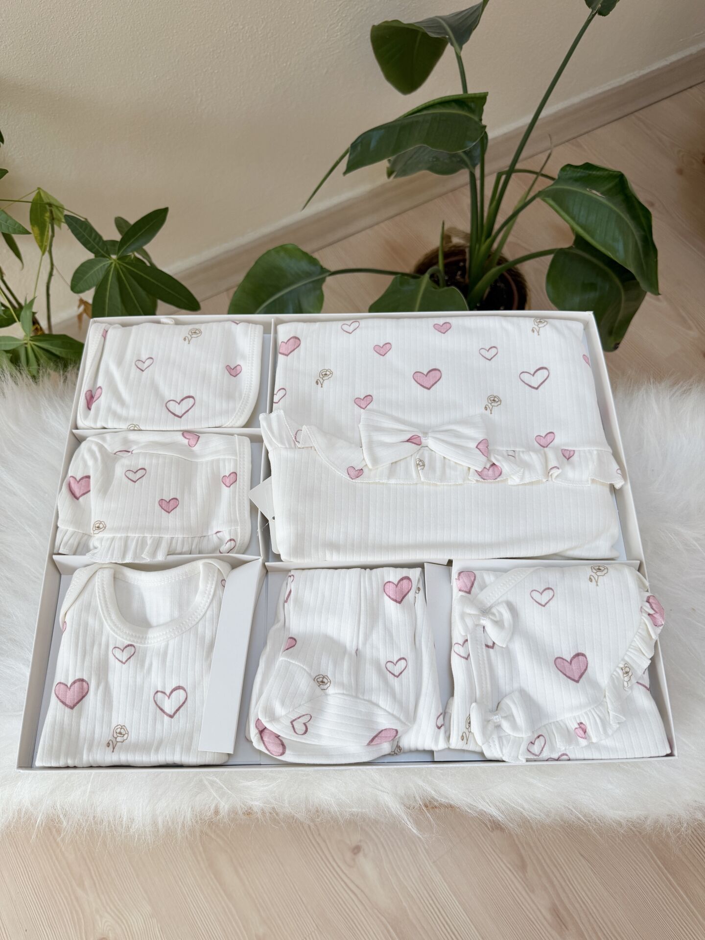 Pembe kalpli 10 parça hastane çıkış set