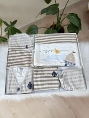 Denizci model tulumlu 10 parça hastane çıkış set