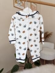 Lüx kalite sevimli hayvanlar pijama takımı