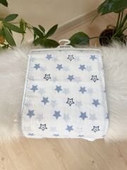 Mavi yıldızlı müslin battaniye
