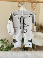 Gri dinazorlu 3 ip eşofman takımı