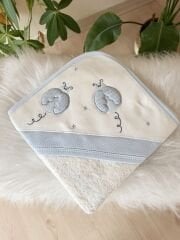 Mavi uğur böcekli havlu