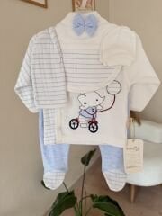 Mavi papyonlu fil 5’li set