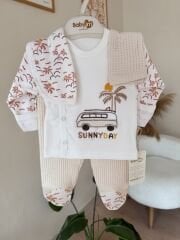 Bej palmiye 5’li set