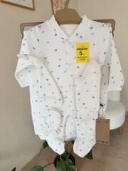 Mavi mikili tulumlu battaniyeli 5’li set