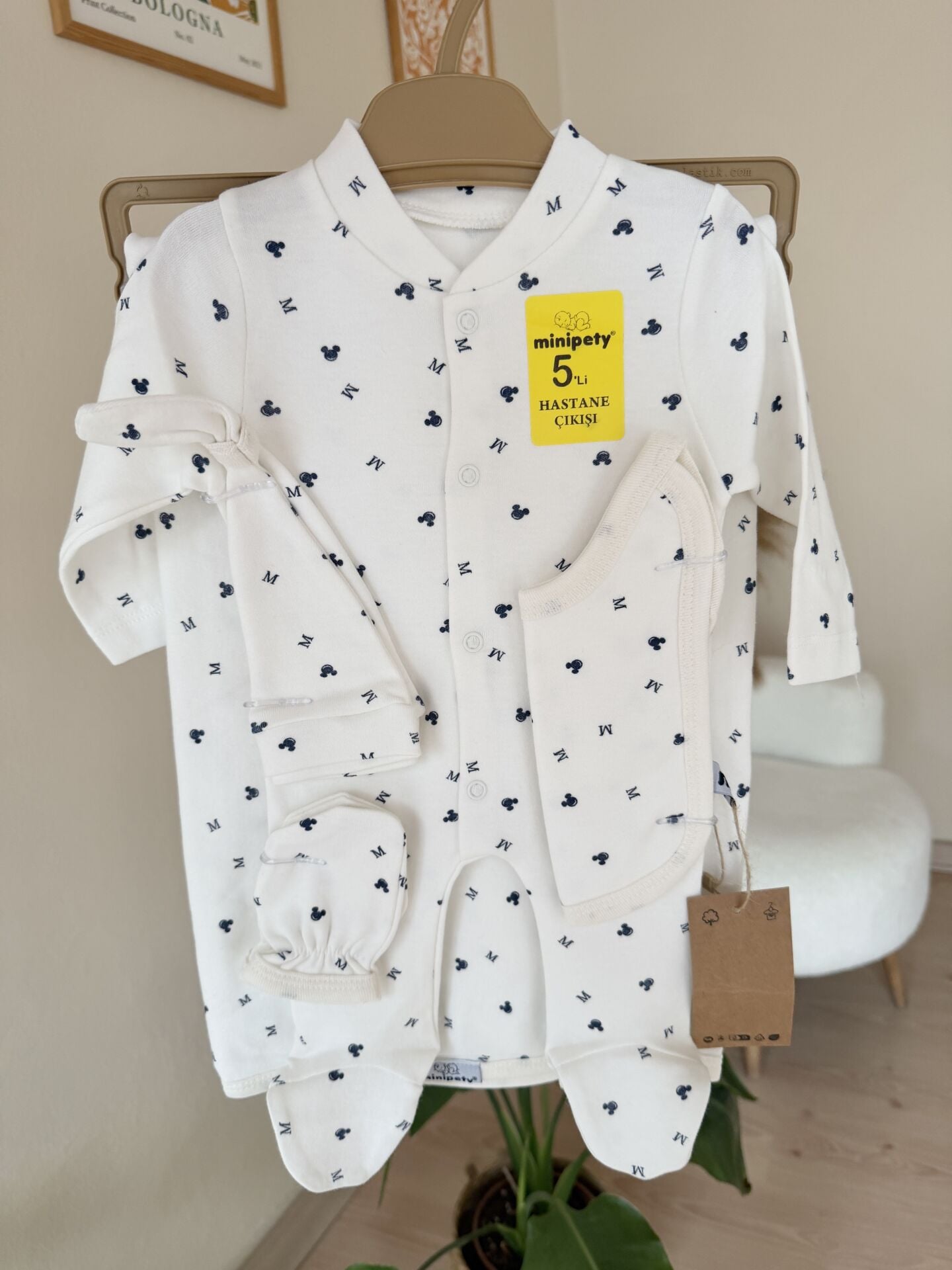 Lacivert mikili tulumlu battaniyeli 5’li set