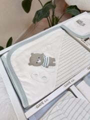 Yeşil ayıcıklı 10 parça hastane çıkış set