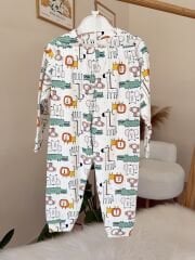 Lüx kalite renkli hayvanlar pijama takımı