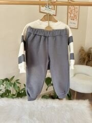 Gri çizgili 3 ip eşofman takımı