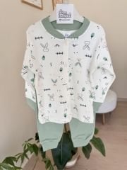 Yeşil tavşan %100 Pamuk pijama