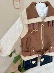 Premium kahve yelekli 4’LÜ takım