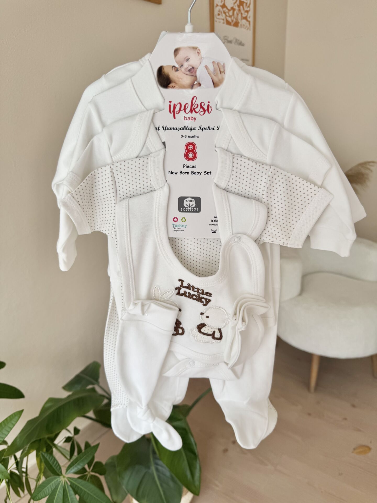 PREMİUM Ekru tavşan 8’li set