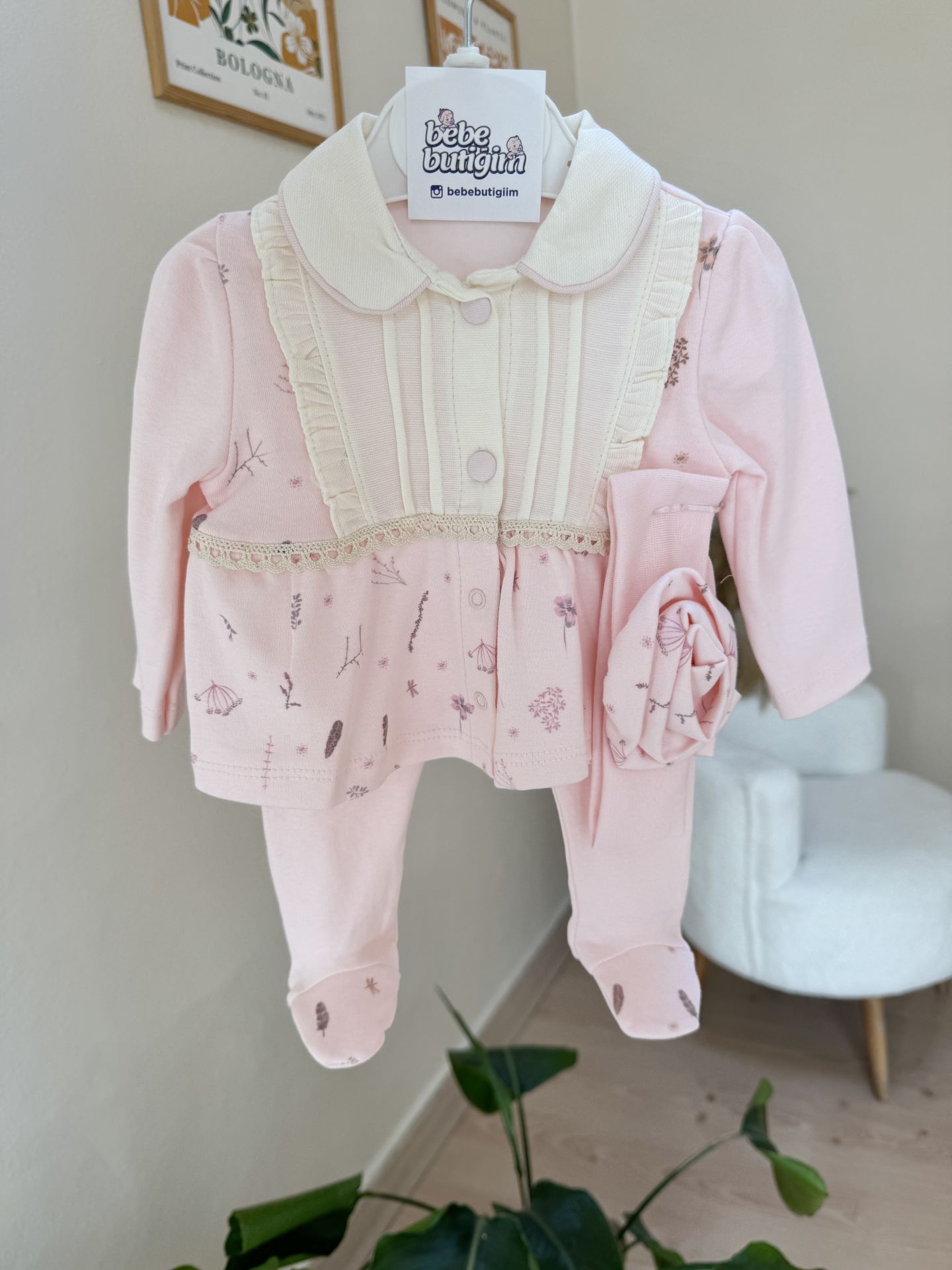 PREMİUM BANDANALI %100 pamuk 3’lü takım