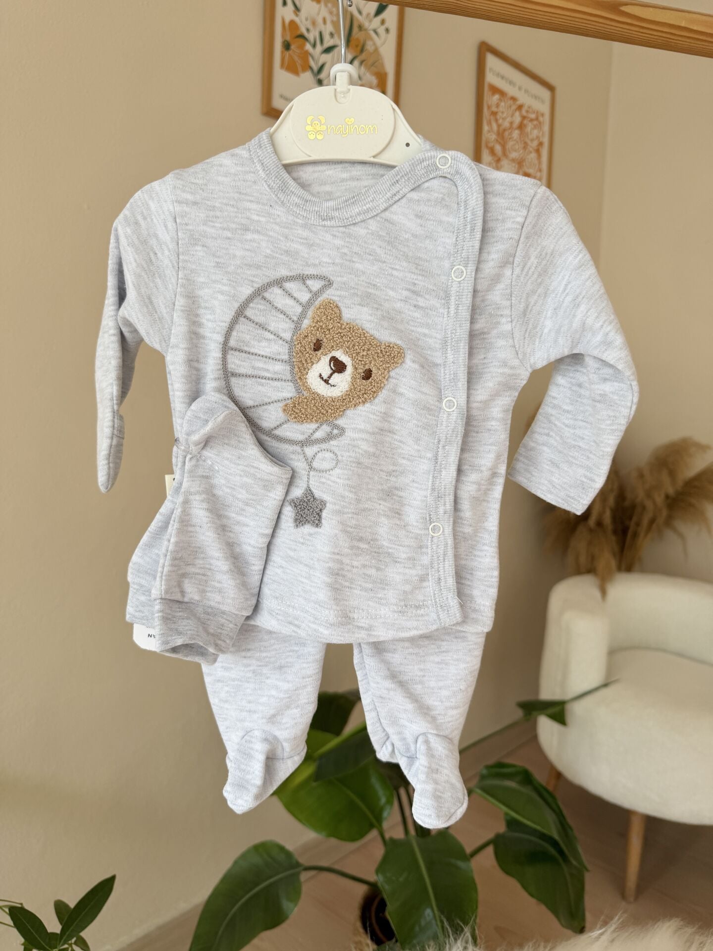 Gri aydaki ayı 3’lü pratik takım