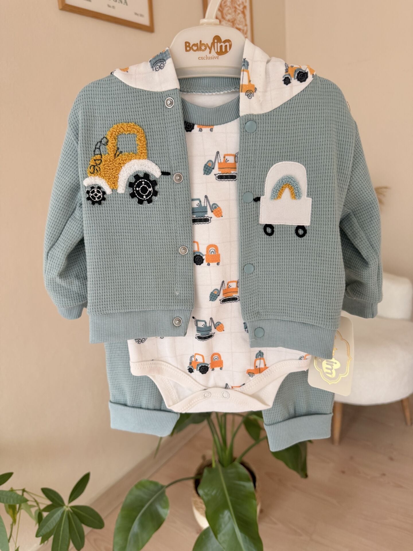 Yeşil traktör 3’lü takım