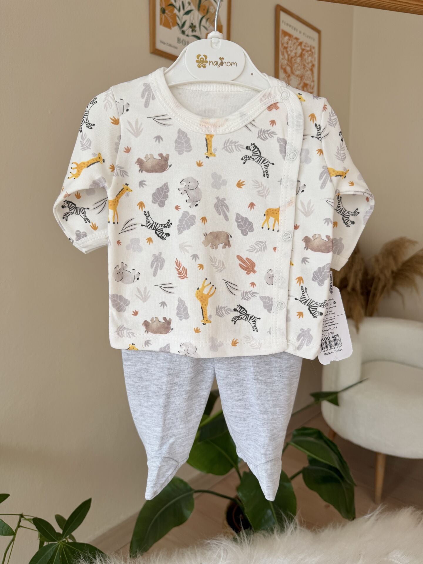 Gri Safari 3’lü pratik takım