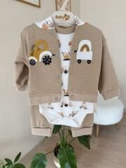 Kahve traktörlü 3’lü takım