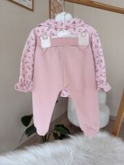 Bebe yaka pembe çiçekli 3’lü takım