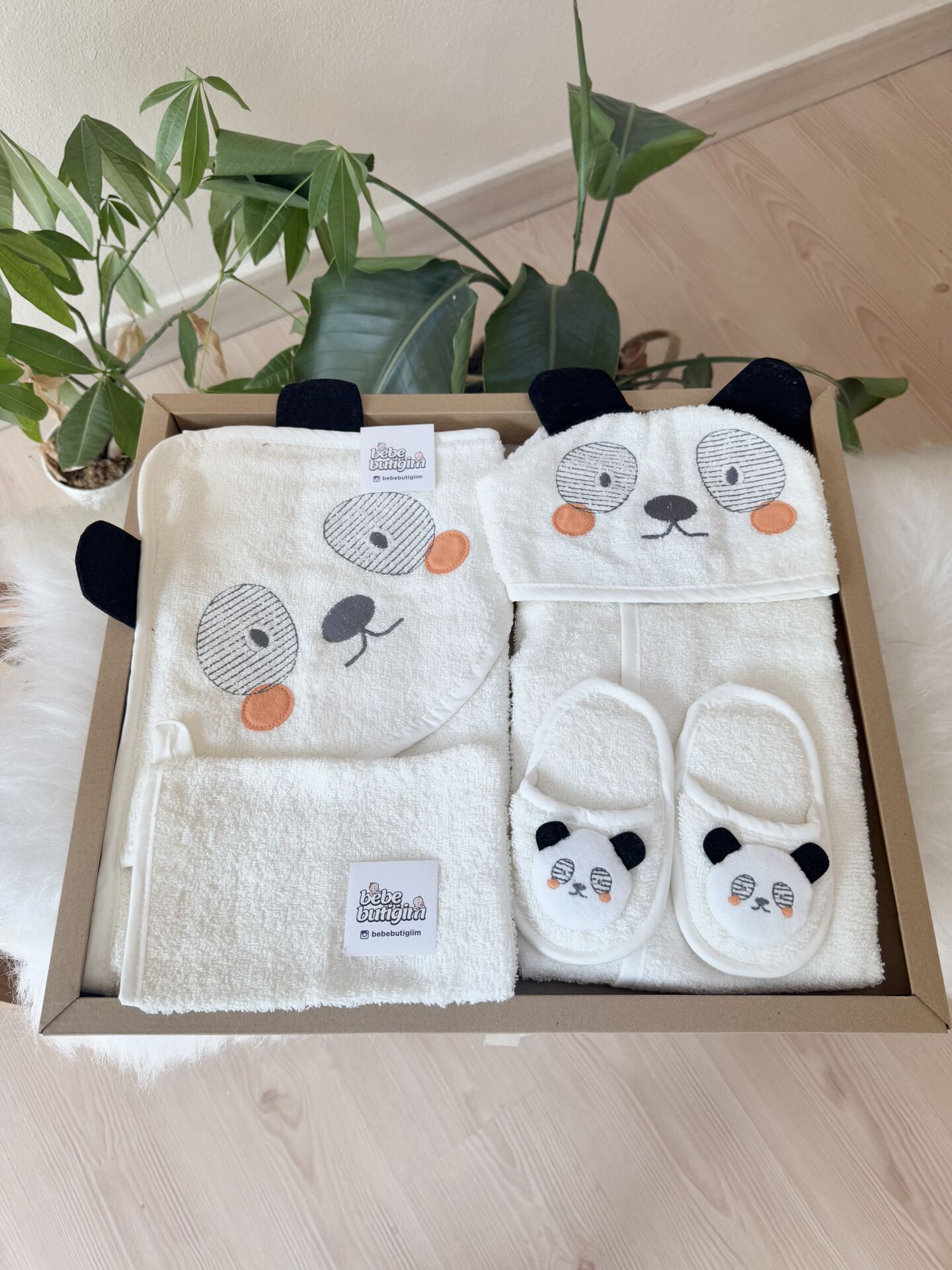 PREMİUM panda 4 parça banyo seti