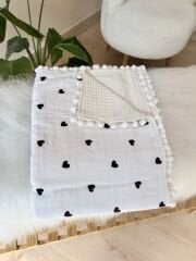 PREMİUM kalpli pike battaniye