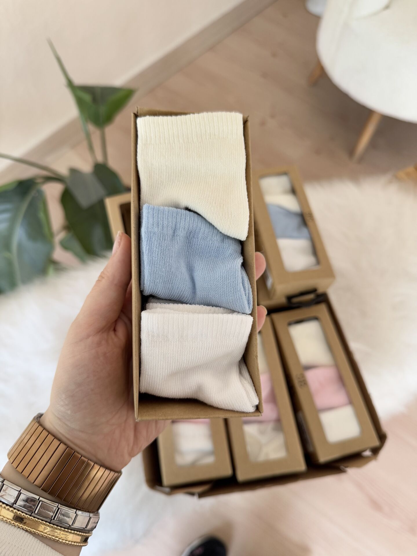 Mavi 6’lı çorap set